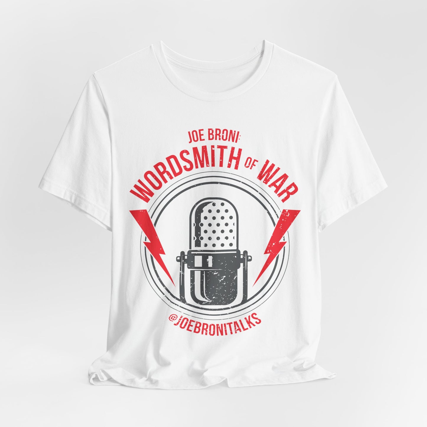 Wordsmith of War Pro-Wrestling T‑Shirt — Joe Broni Logo Tee