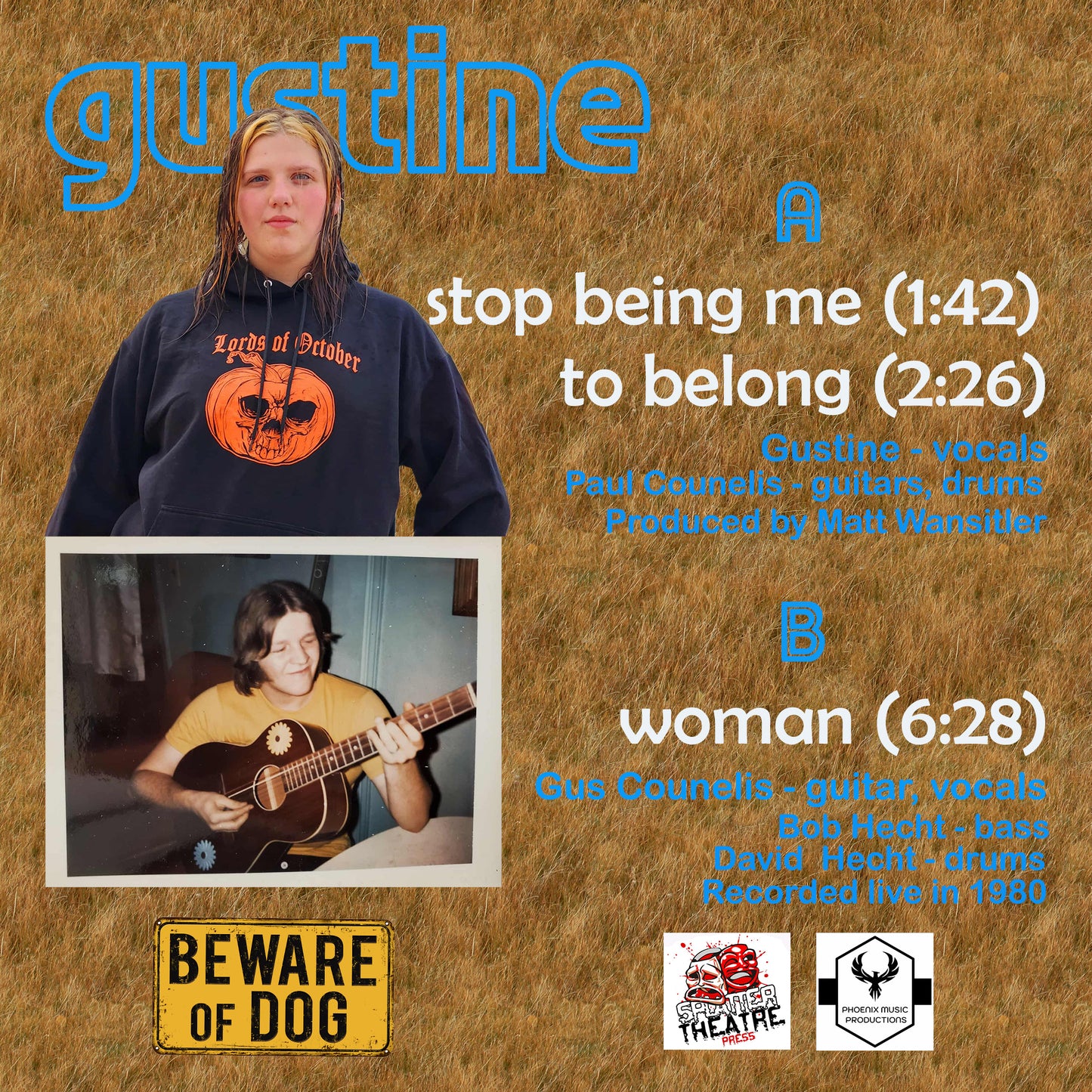 Gustine - Stop Being Me / To Belong 7" Vinyl